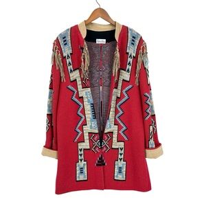 JEAN SWEET ORIGINAL KNITS Vintage Tribal Aztec Cardigan Wool